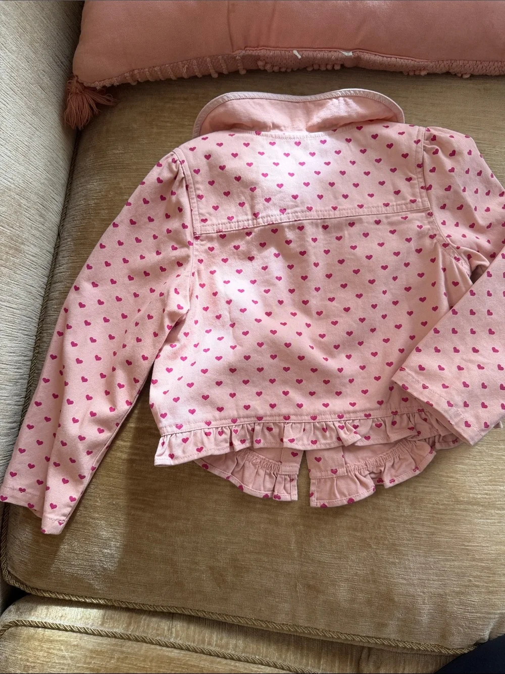 Konges Slojd Nola heart dot sequin shirt jacket berry coeur